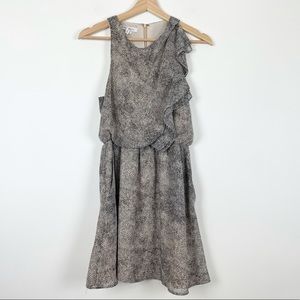 BCBGeneration Dotted Halter Ruffle Mini Flow Dress